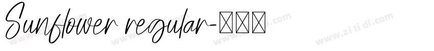 Sunflower regular字体转换